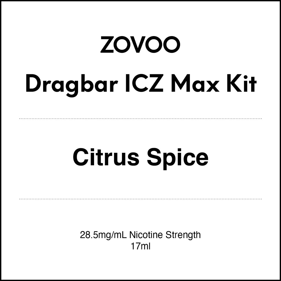 Zovoo Dragbar ICZ Max Starter Kit - Citrus Spice