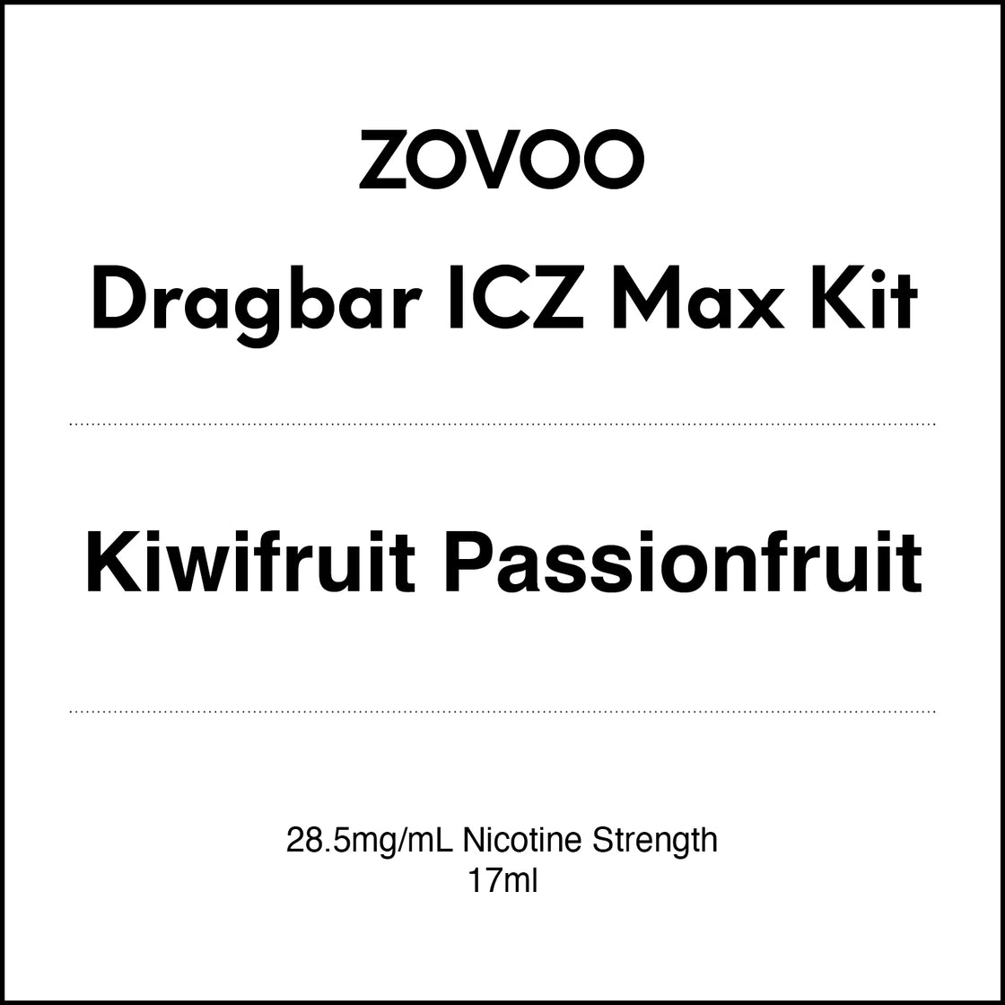 Zovoo Dragbar ICZ Max Starter Kit - Kiwifruit Passionfruit