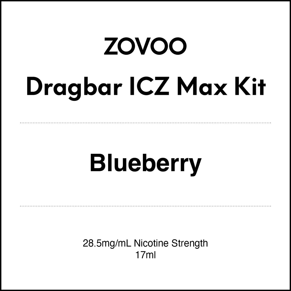Zovoo Dragbar ICZ Max Starter Kit -  Blueberry