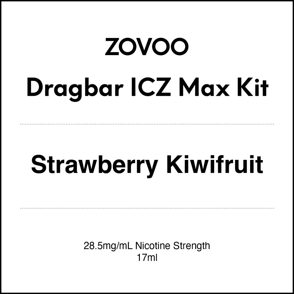 Zovoo Dragbar ICZ Max Starter Kit - Strawberry Kiwifruit