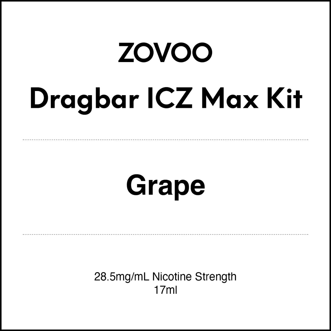Zovoo Dragbar ICZ Max Starter Kit - Grape