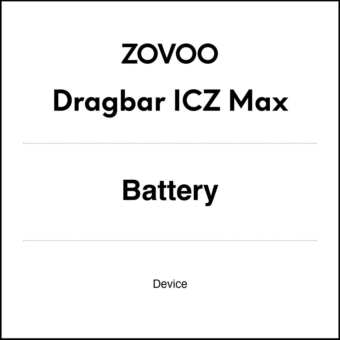 Zovoo Dragbar ICZ Max Battery