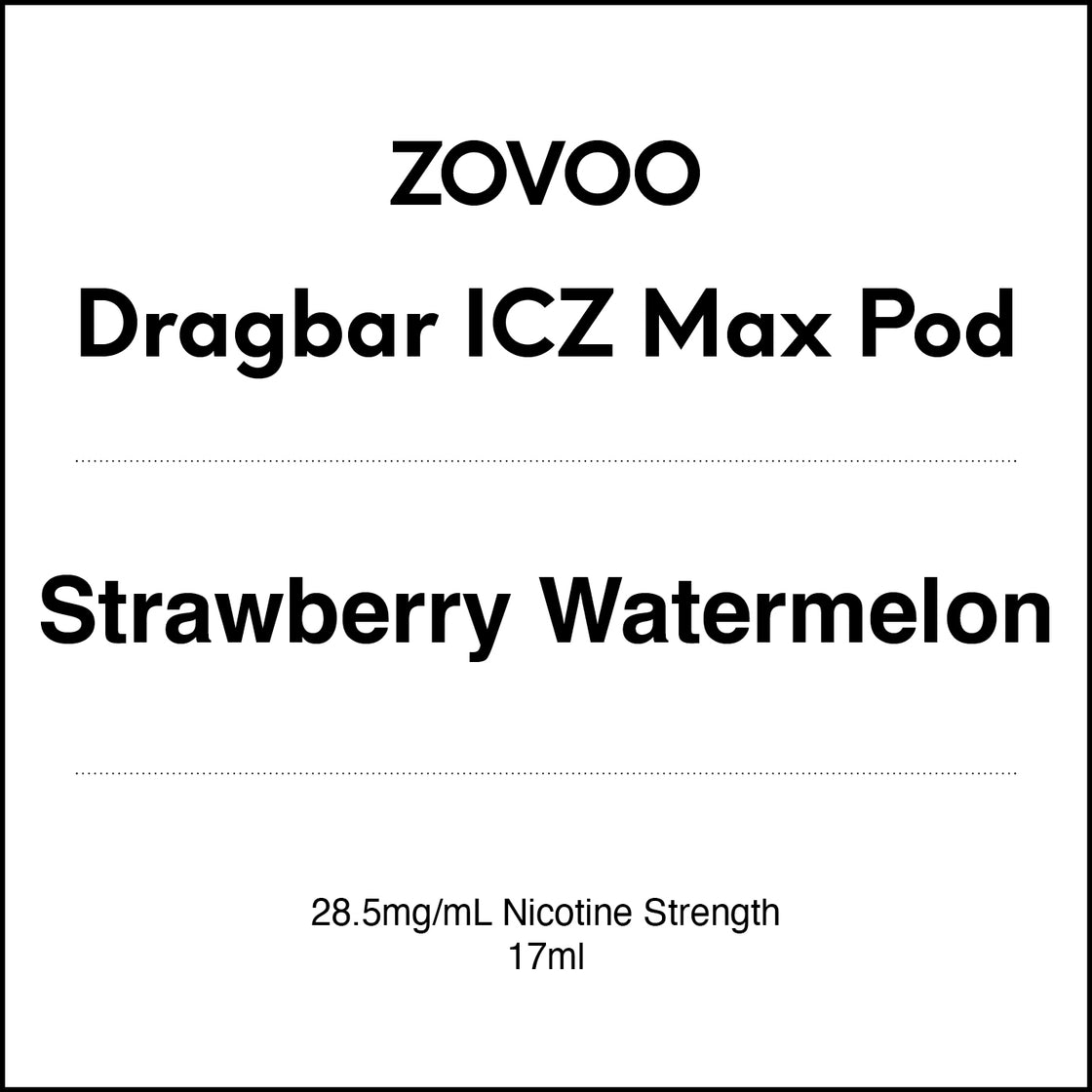 Zovoo Dragbar ICZ Max Prefilled Pod - Strawberry Watermelon