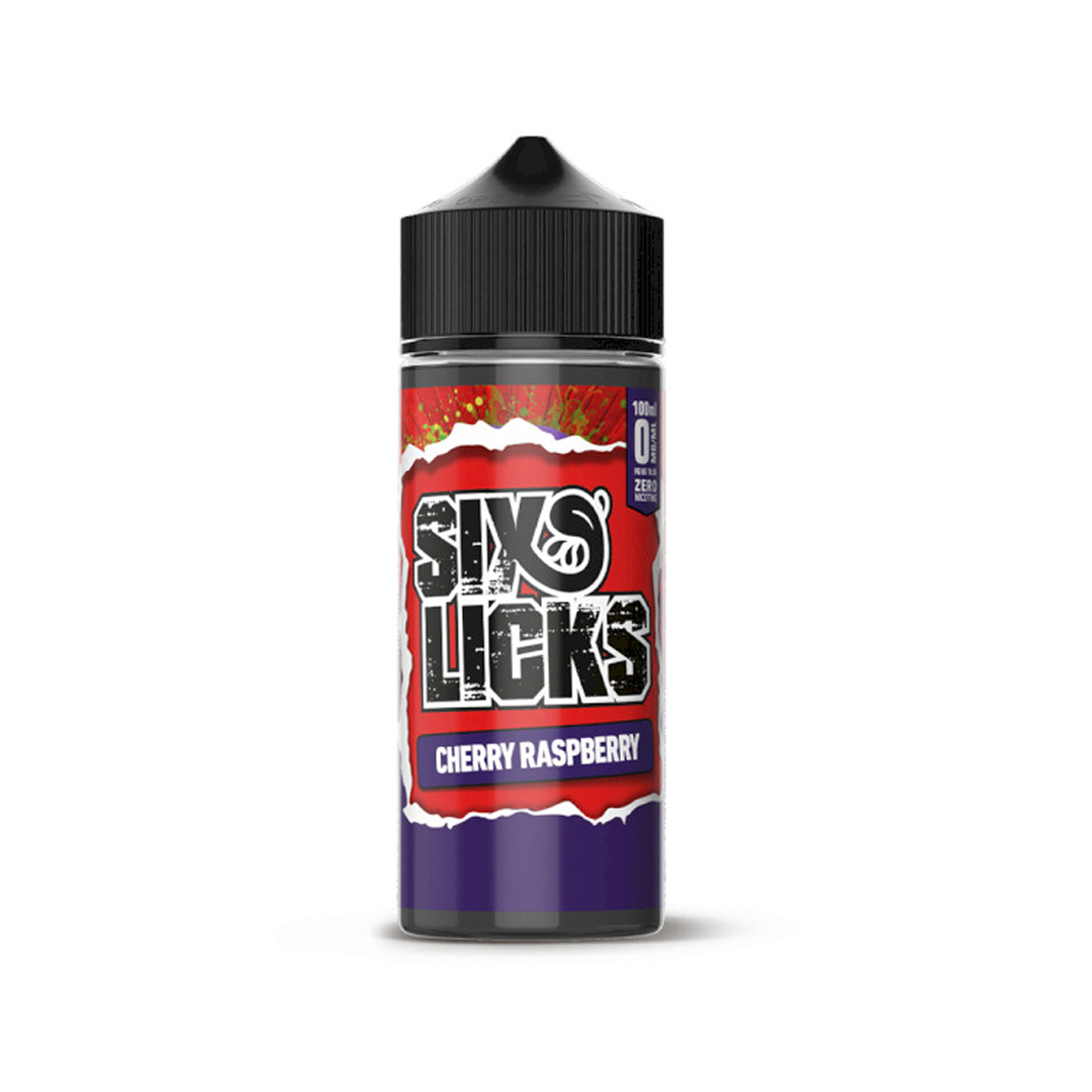 SIX LICKS E-LIQUID - Cherry Raspberry(Cherry On Top) 100ml - VapeTrend NZ