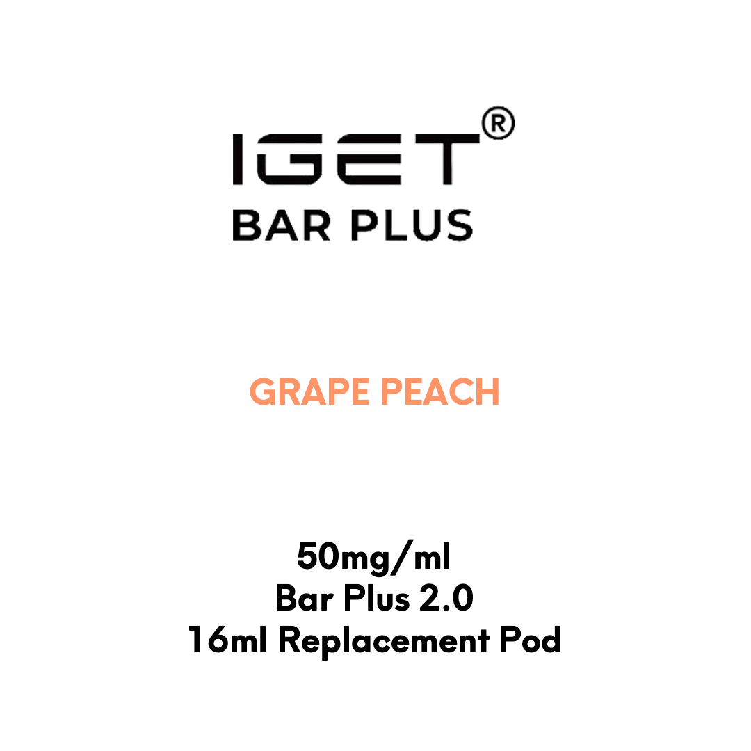 IGET Bar Plus 2.0 Replacement Pod - Grape Peach 16ml - VapeTrend NZ