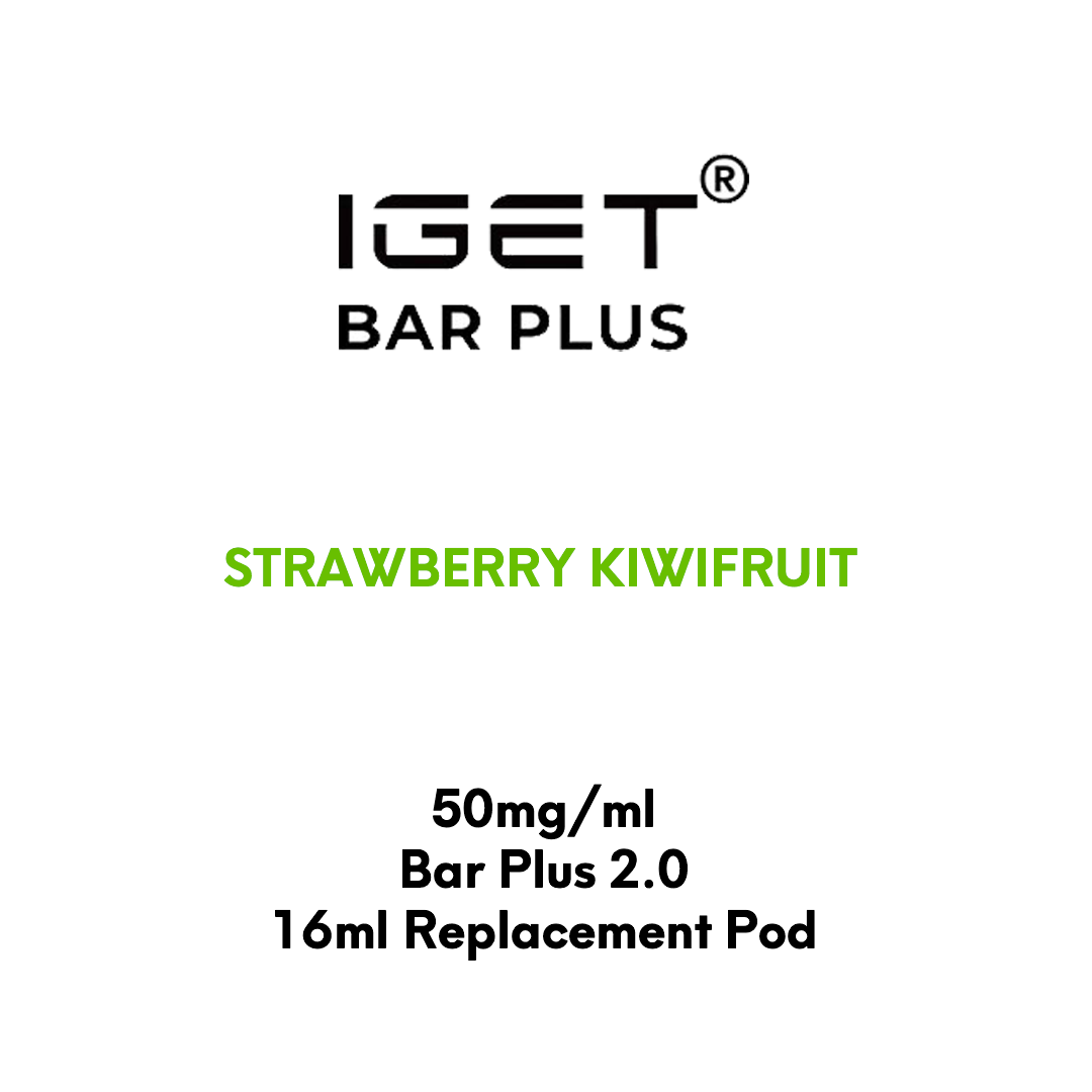 IGET Bar Plus 2.0 Replacement Pod - Strawberry Kiwifruit 16ml - VapeTrend NZ