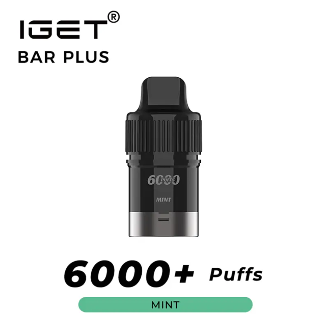 IGET Bar Plus 2.0  Replacement Pod- Mint 16ml (6000 Puffs)