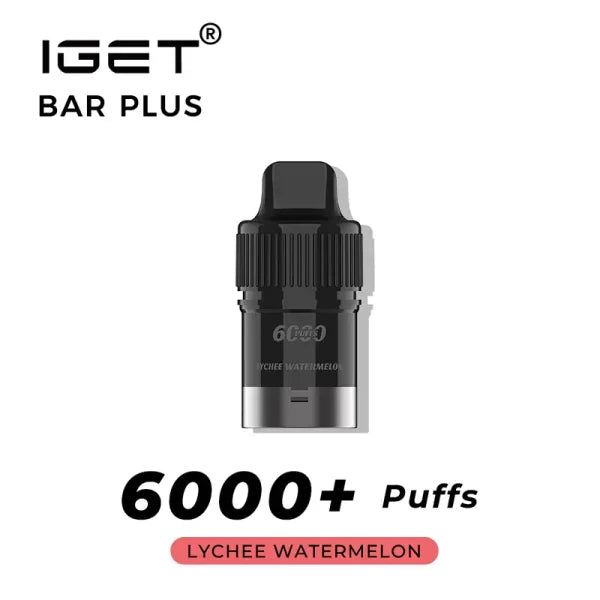 IGET Bar Plus Replacement Pod - lychee watermelon 6000 Puffs 16ml