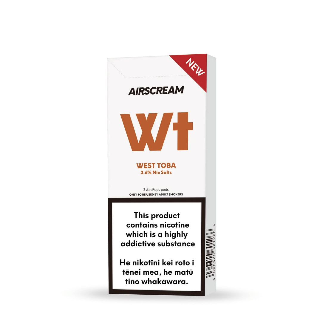 West Toba - AIRSCREAM AirsPops 2 Pods 1.6ML By VapeTrend NZ
