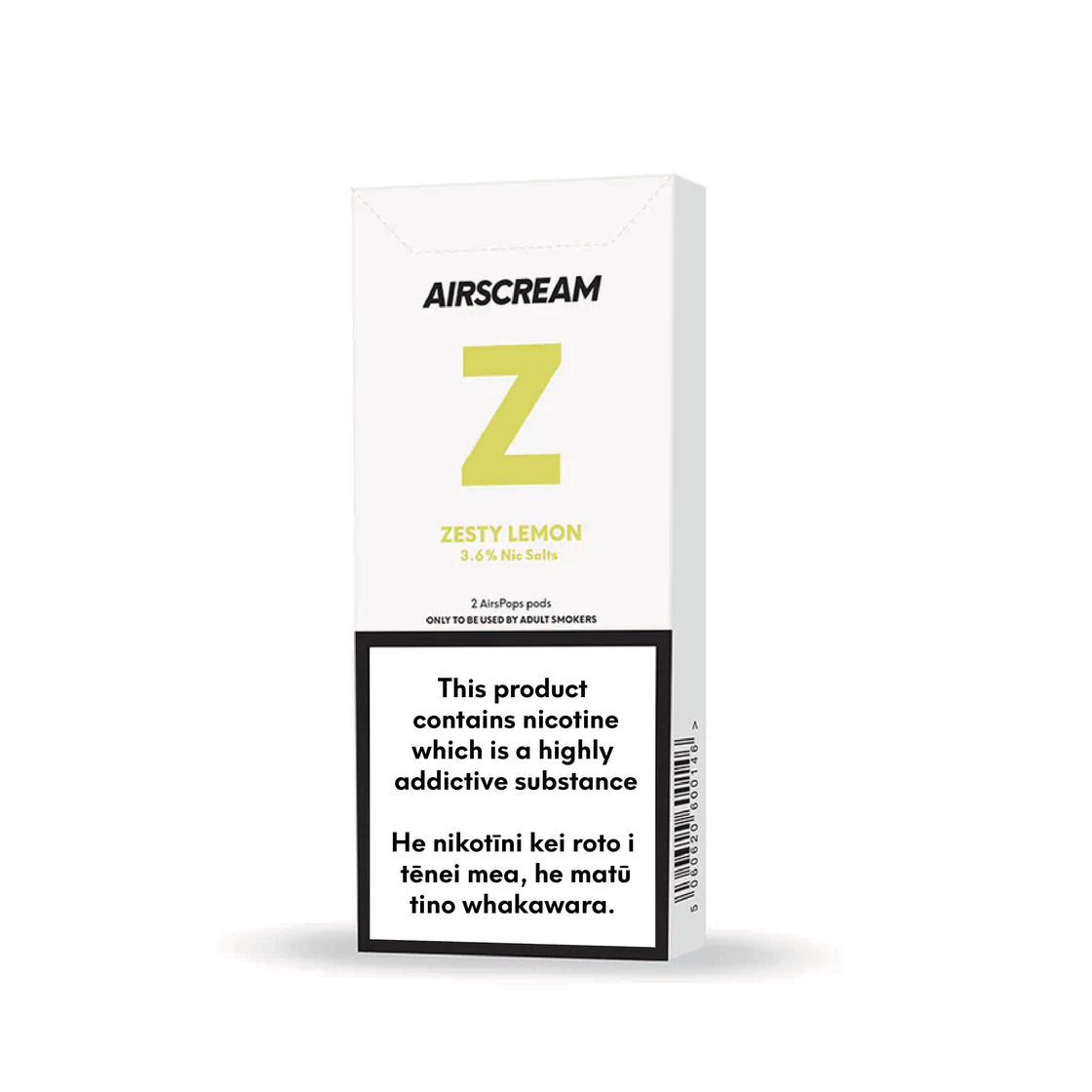 Zesty Lemon - AIRSCREAM AirsPops 2 Pods 1.6ML By VapeTrend NZ